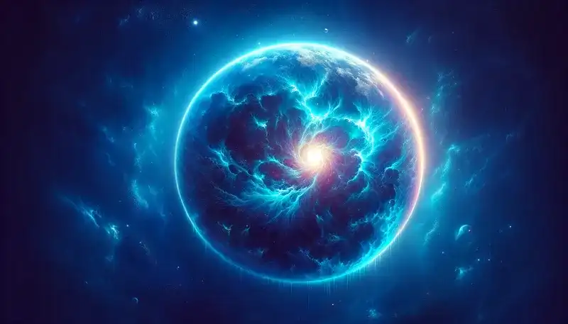 Energievorschau 2024 Erde mit hellem Punkt